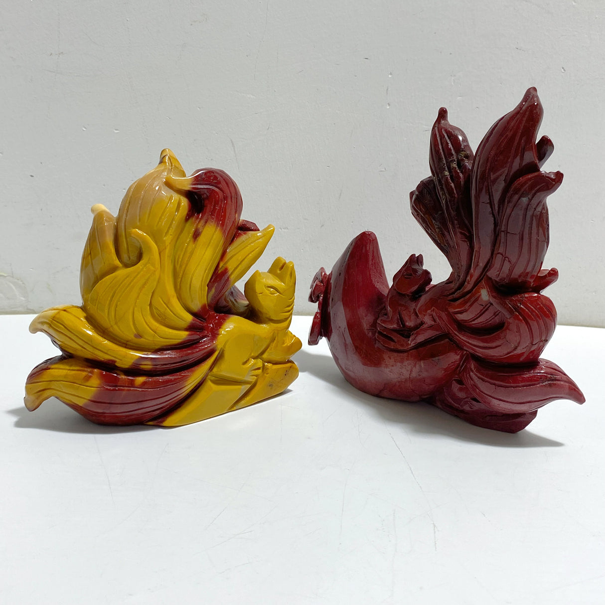 2 Pieces Mookaite Nine-tailed Fox Carving