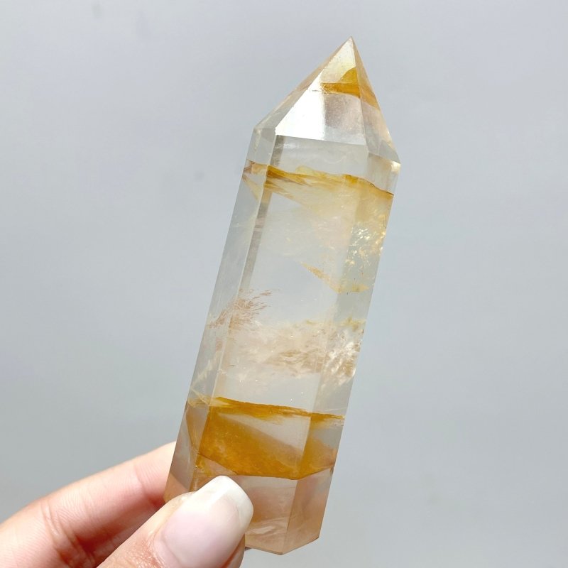 53 Pieces High Quality Fat Golden Hematiod Quartz Tower Points Fire Quartz - Wholesale Crystals