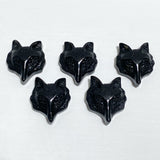 Black Obsidian Fox Face Carving Wholesale
