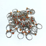 56 Pieces Beautiful Sunstone Heart Shape Ring 2 - Wholesale Crystals