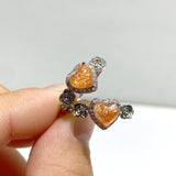 56 Pieces Beautiful Sunstone Heart Shape Ring 2 - Wholesale Crystals