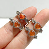 56 Pieces Beautiful Sunstone Heart Shape Ring 2 - Wholesale Crystals
