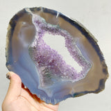 6 Pieces Beautiful Large Amethyst Mixed Geode Druzy Agate Slabs
