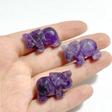 Mini Chevron Amethyst Elephant Carving Wholesale