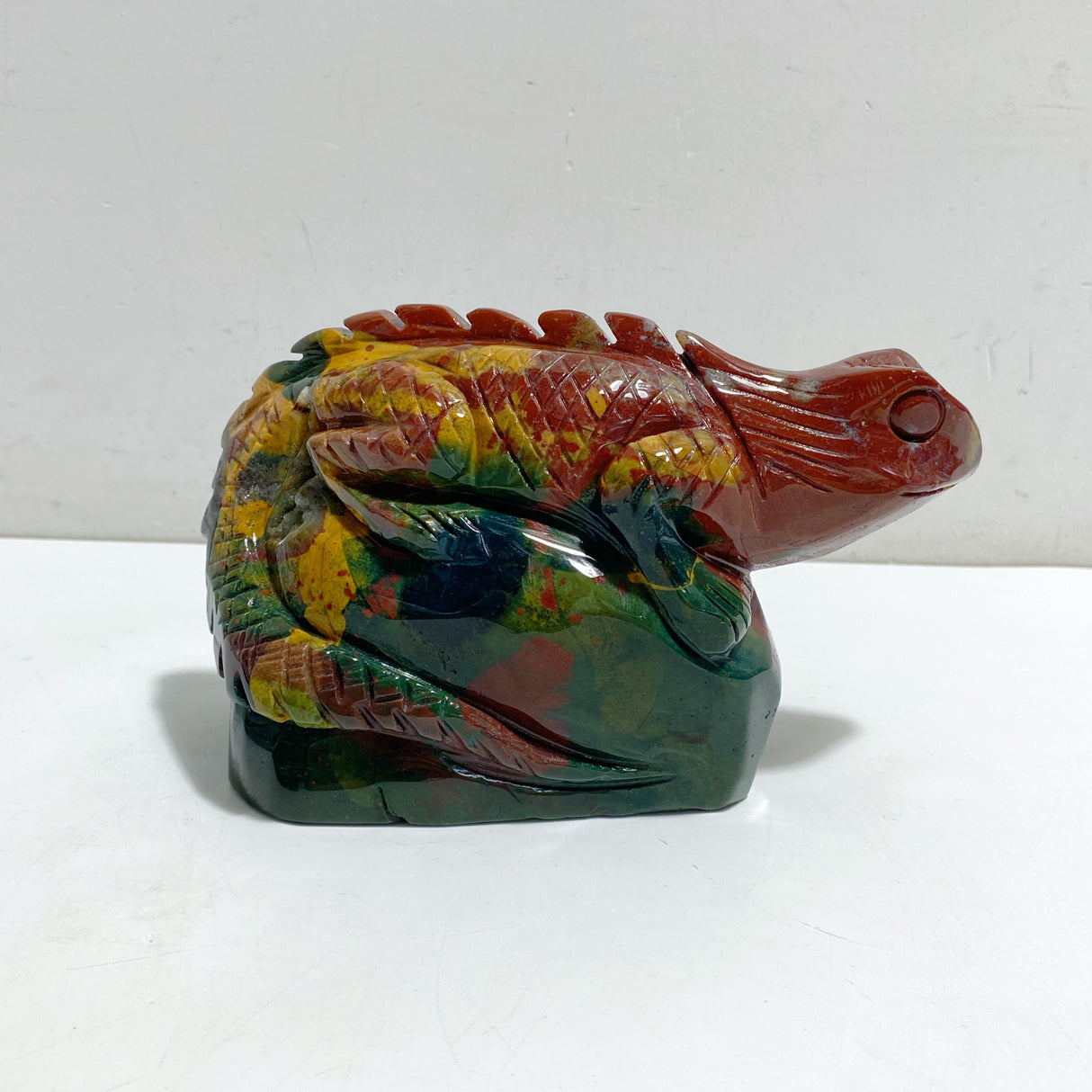 Large Ocean Jasper Lizard Carving #2