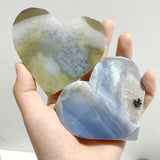 24 Pieces Geode Druzy Agate Heart