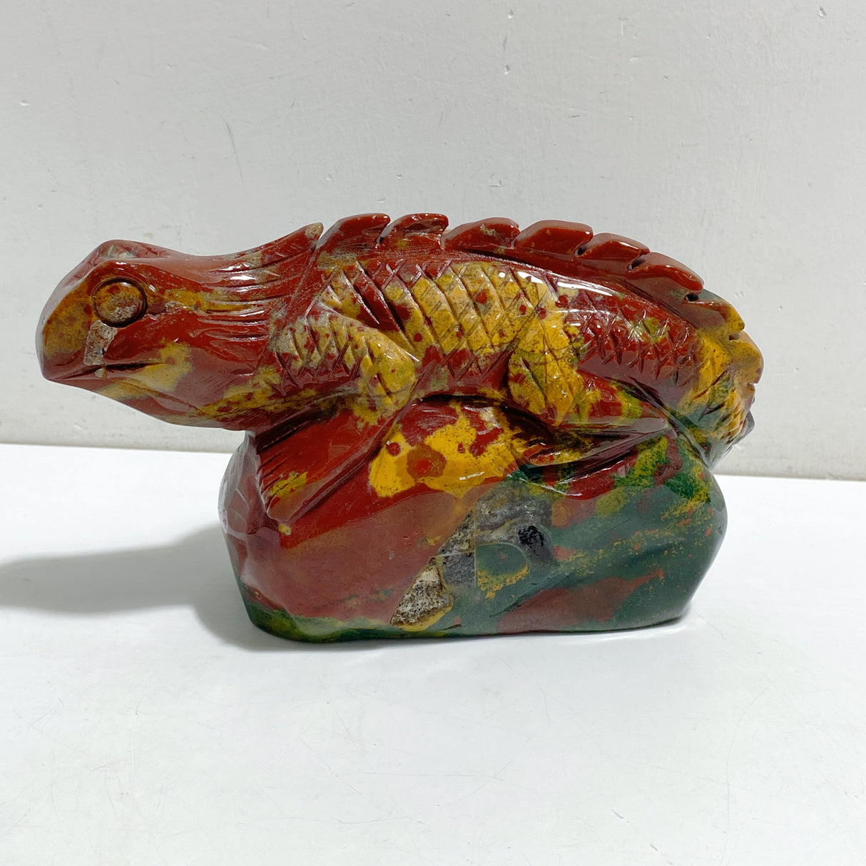 Large Ocean Jasper Lizard Carving #2