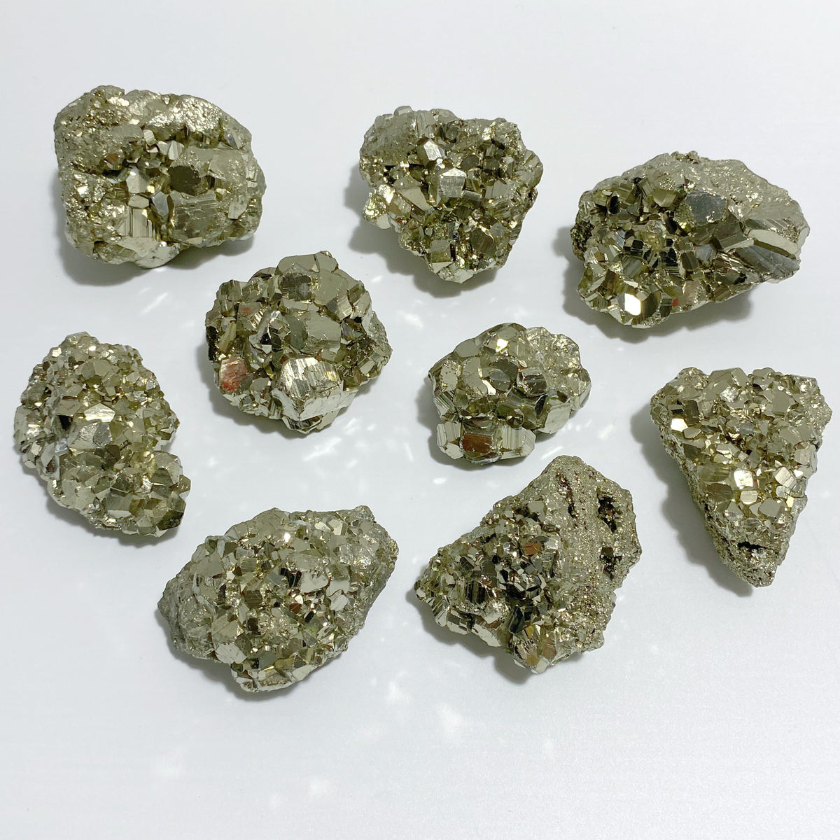 9 Pieces Pyrite Specimen For Collection