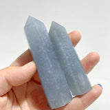 6 - 9CM Translucent Blue Angelite Tower Point Wholesale - Wholesale Crystals