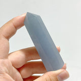 6 - 9CM Translucent Blue Angelite Tower Point Wholesale - Wholesale Crystals