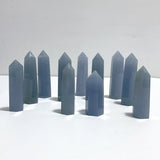 6 - 9CM Translucent Blue Angelite Tower Point Wholesale - Wholesale Crystals
