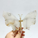 6 Pairs Sakura Flower Agate Butterfly Wing With Stand - Wholesale Crystals