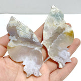 6 Pairs Sakura Flower Agate Butterfly Wing With Stand - Wholesale Crystals