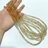 6 Pieces 6mm Rutile Quartz Beads 3 - Loop Bracelet/Necklace For DIY - Wholesale Crystals