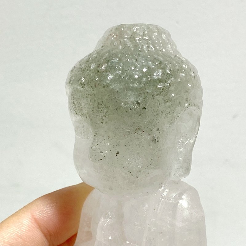 6 Pieces Beautiful Clear Quartz Buddha Carving - Wholesale Crystals