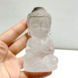 6 Pieces Beautiful Clear Quartz Buddha Carving - Wholesale Crystals