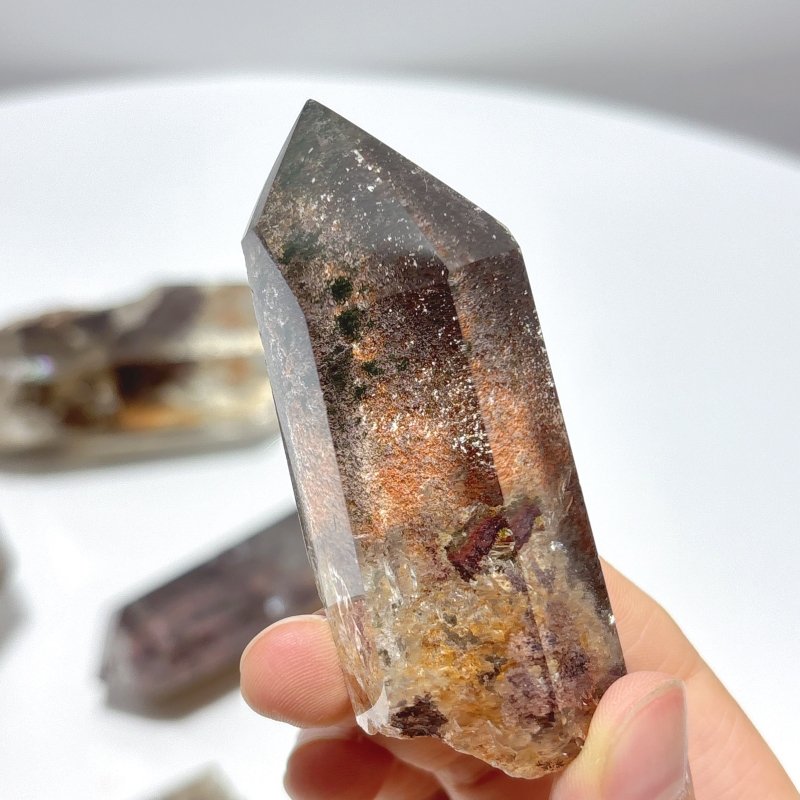 6 Pieces Beautiful Garden Quartz Points Raw Bottom - Wholesale Crystals