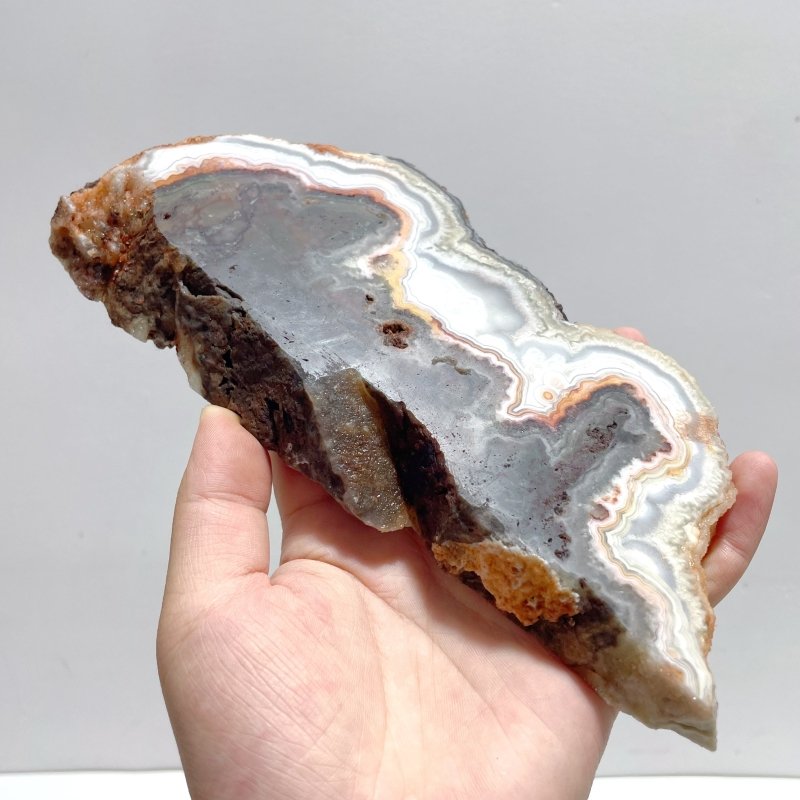 6 Pieces Beautiful Morocco Agate Cloud Shape Polished Slab - Wholesale Crystals