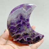 6 Pieces Chevron Amethyst Moon With Stand -Wholesale Crystals