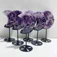 6 Pieces Chevron Amethyst Moon With Stand -Wholesale Crystals