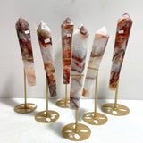 6 Pieces Fire Quartz Magic Scepter Wand With Stand - Wholesale Crystals