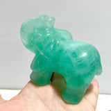 6 Pieces Green Fluorite Elephant Carving - Wholesale Crystals