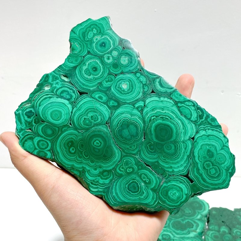 6 Pieces High Quality Beautiful Malachite Slab - Wholesale Crystals
