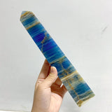 6 Pieces High Quality Blue Onyx Four-sided Tower Point -Wholesale Crystals
