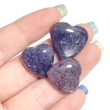 6 Pieces High Quality Cordierite Mixed Lepidocrocite Heart - Wholesale Crystals