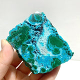 6 Pieces High Quality Small Chrysocolla Mixed Malachite Slab Specimen 5 - Wholesale Crystals