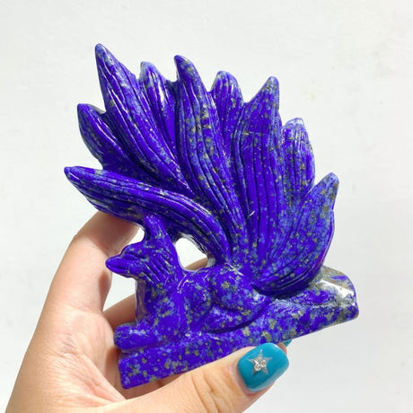 6 Pieces Lapis Lazuli Nine - tailed Fox Carving - Wholesale Crystals