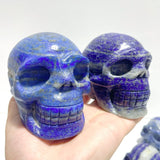 6 Pieces Lapis Lazuli Skull Carving - Wholesale Crystals