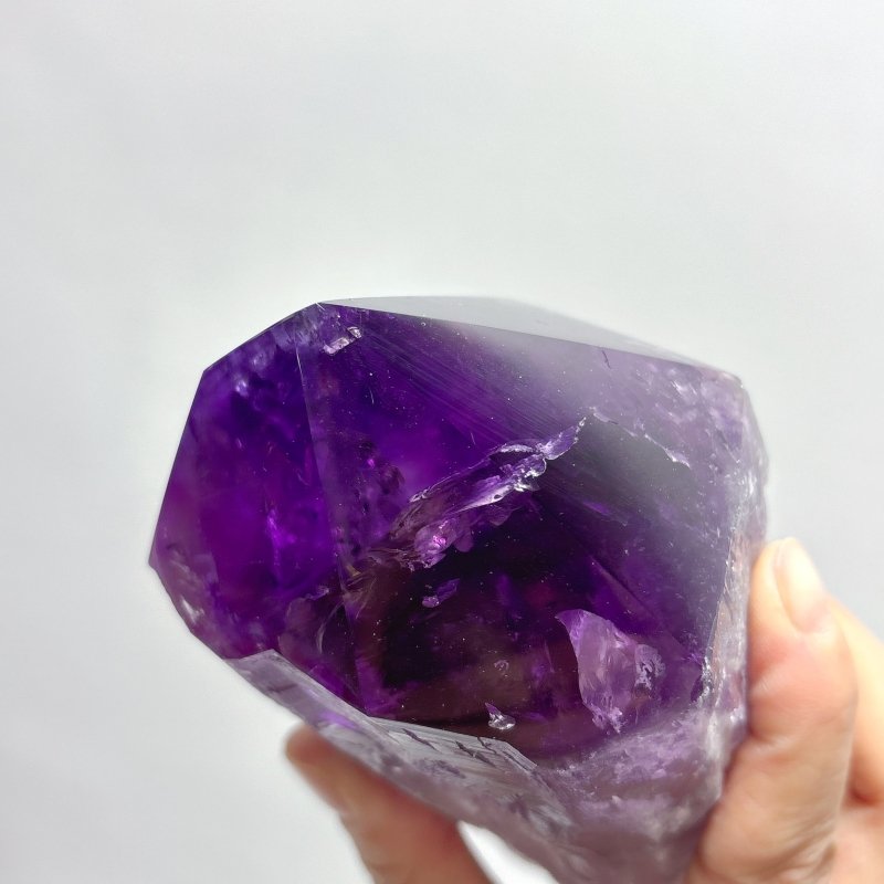 6 Pieces Large Beautiful Polished Amethyst Scepter Single Point 23 - 33cm - Wholesale Crystals