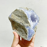 6 Pieces Large Blue Chalcedony Druzy Geode - Wholesale Crystals