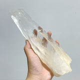 6 Pieces Large Clear Quartz Point Raw Bottom - Wholesale Crystals