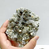 6 Pieces Pyrite Mixed Clear Quartz Cluster Specimen For Collection - Wholesale Crystals
