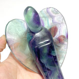 6 Pieces Rainbow Fluorite Angel Carving - Wholesale Crystals