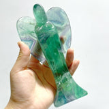 6 Pieces Rainbow Fluorite Angel Carving - Wholesale Crystals