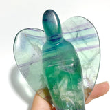6 Pieces Rainbow Fluorite Angel Carving - Wholesale Crystals