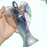6 Pieces Rainbow Fluorite Angel Carving - Wholesale Crystals
