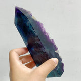 6 Pieces Rainbow Fluorite Raw Side Four-sided Tower Point -Wholesale Crystals