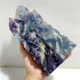 6 Pieces Rainbow Fluorite Raw Side Four-sided Tower Point -Wholesale Crystals
