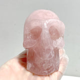 6 Pieces Rose Quartz Skull Carving - Wholesale Crystals