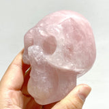 6 Pieces Rose Quartz Skull Carving - Wholesale Crystals
