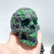 6 Pieces Ruby Zoisite Skull Carving - Wholesale Crystals