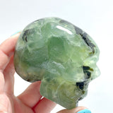 6 Pieces Small Prehnite Skull Carving - Wholesale Crystals