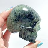 6 Pieces Small Prehnite Skull Carving - Wholesale Crystals
