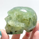 6 Pieces Small Prehnite Skull Carving - Wholesale Crystals