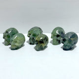 6 Pieces Small Prehnite Skull Carving - Wholesale Crystals
