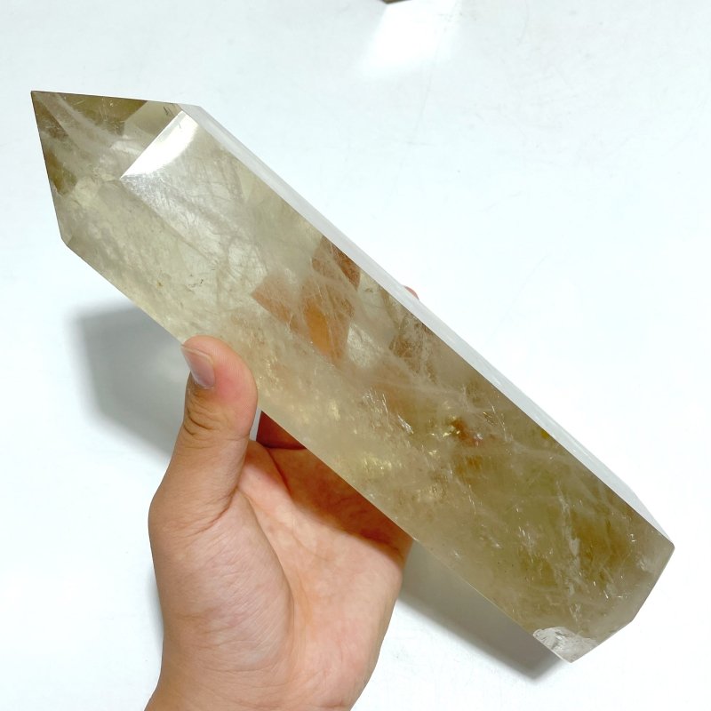 6 Pieces Tall Smoky Quartz Tower Point With Rainbow - Wholesale Crystals